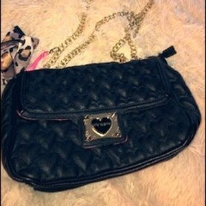 betsey johnson leather patterned handbag